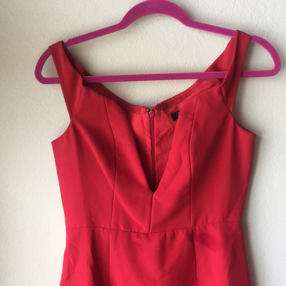 NWOT [NBD] Off the Shoulder Red Lace Dress M - Picture 4 of 8